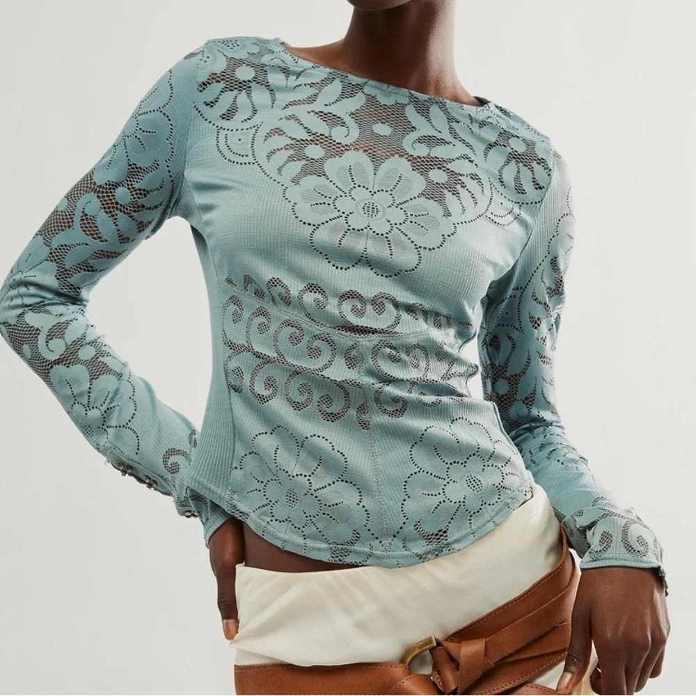 Free People Wild Roses Top - Picture 2 of 9